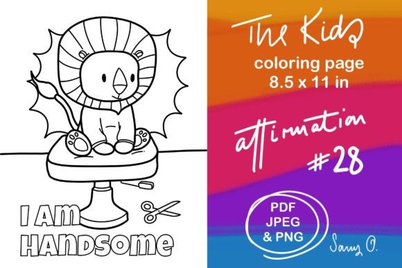 Affirmation Cute Lion Baby I Am Handsome: A Playful Typeface for Uplifting Design
