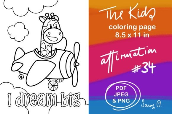Affirmations Pilot Dream Big Giraffe KDP: A Creative Font for Playful Branding