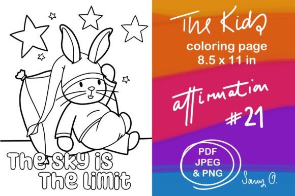 Affirmations Rabbit Child Coloring KDP: More Than Just a Cute Design