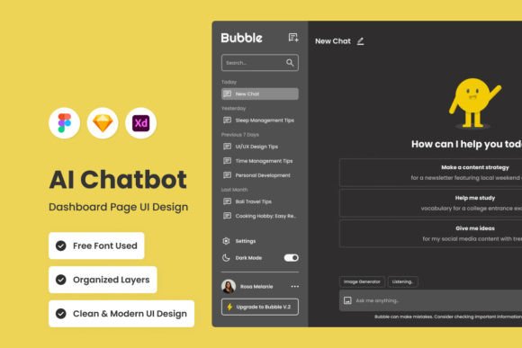 Bubble - AI Chatbot Dashboard V1: Streamlining Conversational AI