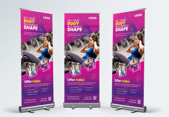 Elevate Your Brand with a Fitness Gym Roll Up Banner