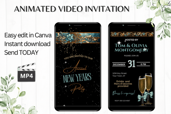 Host a Memorable Digital New Years Eve Party Invite
