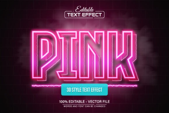 Pink Line Neon Light: A Bold Display Font for Modern Brands