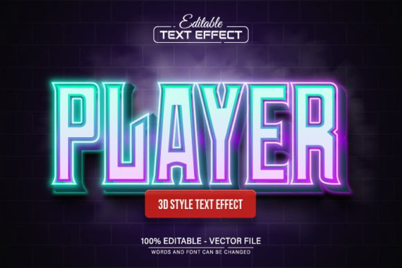 Player Neon Glowing 3D Text Effect: The Ultimate Display Font for High-Impact Visuals