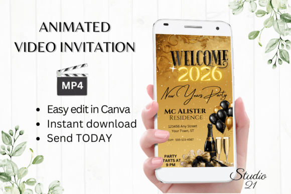 Ring in the New Year with a Stunning Digital Invitation