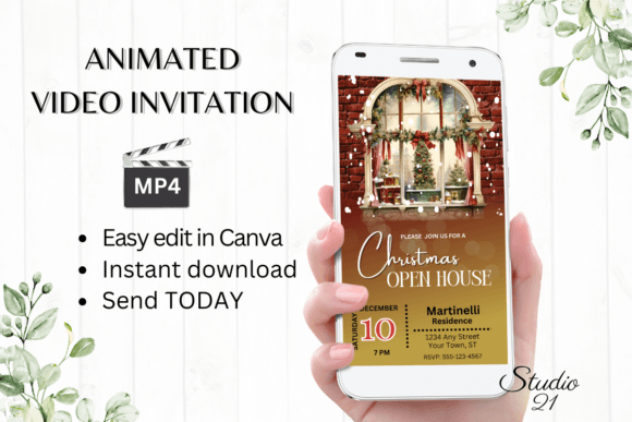 Send an Animated Christmas Open House Invite in Minutes
