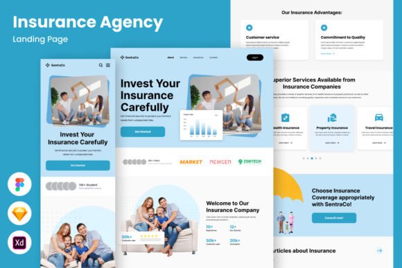 SentraCo: Your Modern Insurance Agency Landing Page