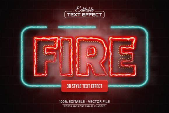 Unleash Vibrant Energy with the Fire Red Line Neon Light Text Effect